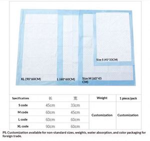 Environmentally Friendly <b>Fabric</b>,Highly Absorbent Disposable Dog Urine Mat Waterproof, Suitable for Training Pets Oem - Product Image 1