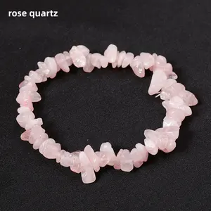 Bijoux fantaisie cristal naturel pierres précieuses bracelet élastique femmes hommes cristaux puces bracelet