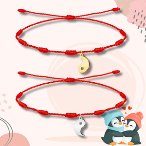 Coppia o amicizia 2 bracciali 7 nodi con ciondolo in acciaio inox braccialetto Fine - Product Image 3