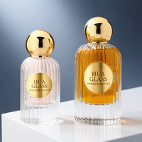Flacon de parfum en verre noir de luxe vide de 50 ml et 100 ml avec étiquette personnalisée, pour peinture, couleur, cosmétiques, avec bouchon en plastique et emballage en boîte