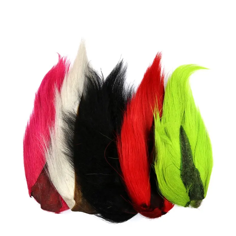 Colored Bucktail Deer Tail For Fly Tying Lures Streamers Jigs Deer Hair Green Blue Yellow Fly Tying Material