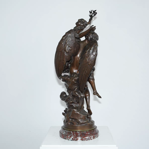 Escultura de bronce Oushe del escultor francés Mathurin <span class=keywords><strong>Moreau</strong></span> del siglo XIX *Cupido y Psique* - Edición de graduación y Año Nuevo - Product Image 2