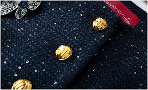 FMY Rode Tweed met wollen pailletten Dames herfst en winter nieuwe retro elegante damesjasrok 66433 - Product Image 5