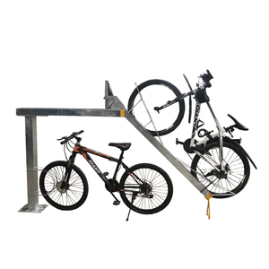 Cadre de vélo double étage en acier Zhuo Qian, argenté, 1900x1800mm, modèle Z&Q-001, ensemble de 4 pièces pour parking de vélos - Product Image 3