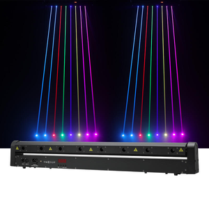 Faro a 8 Lenti con Fascio di Luce Laser a LED RGB Rosso Verde Blu Adatto per DJ <span class=keywords><strong>Discoteca</strong></span> Nightclub Eventi e <span class=keywords><strong>Palco</strong></span> - Product Image 6