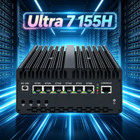 H15 6L Ultra 7 155H Port AI Host Fanless Router Firewall Pfsense 6 ports LAN Barebone Ordinateur Industriel Mini PC 6 ports LAN
