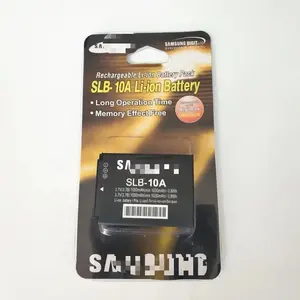 Batterie d'appareil photo rechargeable Batterie SLB-10A Emballage en papier