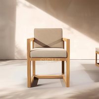 Mobilier luxueux en teck pour restaurant en plein air Ensemble table et chaises de jardin chaises de salle à manger en teck massif