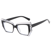 Nuevas Gafas de Moda Tr90 para Mujer, Gafas con Logotipo Personalizado, Montura Grande Vintage de Ojo de Gato