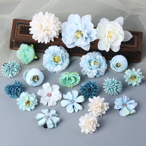Lot de pinces à cheveux Kanzashi en tissu mélangé polyester faites à la main, style rétro, pour mariée, mariage, plage, vacances, accessoires de photographie - Product Image 2