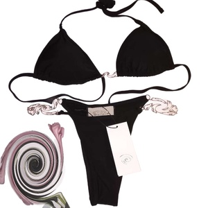 Classic Model Factory Direct Sale Foreign Trade Cross-Border Sexy <strong>Triangle</strong> <strong>Bikini</strong> High-End Chain Chiffon 2-Piece <strong>Set</strong> Available - Product Image 5