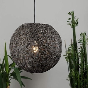 Dia30cm Naturale <span class=keywords><strong>Rattan</strong></span> <span class=keywords><strong>Lampadario</strong></span> Forma di nido di Uccello Rurale di Stile per Soggiorno casa da tè Balcone Camera Da Letto Ristorante <span class=keywords><strong>Lampadario</strong></span> - Product Image 2