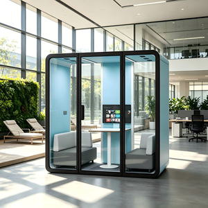 Cabine Acoustique Insonorisée Mobile pour Bureau Privé, Poste de Travail Silencieux pour <span class=keywords><strong>Domicile</strong></span> et Télétravail - Product Image 2