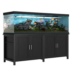Support de réservoir à poissons moderne en bois écologique, imperméable, autoportant, robuste, avec châssis en acier pour réservoirs de 100/120/150 gallons - Product Image 1