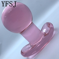 Hochwertiger Borosilikatglas-Dildo und Anal-Lock Prostatamassagegerät Sexspielzeug für Männer und Frauen Anale Stimulation