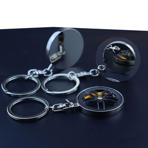Porte-clés rotatif en métal en forme de moyeu de roue, porte-clés de voiture en métal en forme de jante de frein, porte-clés disques de frein et étriers de frein - Product Image 5