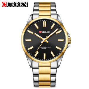 Montre à quartz de luxe CURREN 9090 pour homme, montre de mode pour homme, acier inoxydable, cuir, étanche, lumineuse, carrée - Product Image 6