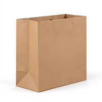 Sac cadeau en papier kraft de luxe avec logo imprimé personnalisé, design unique, estampage à chaud doré, poignées torsadées pour l'emballage des bougies