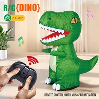 Jouet de dinosaure gonflable pour enfant avec télécommande 2,4 GHz avec rotation à 360° ° Jouets RC animaux dragon musical rotatif pour garçons, cadeaux d'anniversaire pour enfants