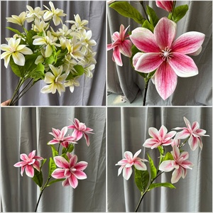 Fleur de <span class=keywords><strong>Magnolia</strong></span> artificielle 6/8/15 têtes décoration de Table de salon maison tige de <span class=keywords><strong>fil</strong></span> de fer en plastique de haute qualité - Product Image 5
