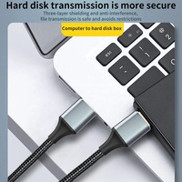 Kabel Ekstensi Data USB 3.0 Tipe A Male ke Tipe A Male, Kabel Transmisi Transfer Data Sinkronisasi Kecepatan Tinggi untuk Kamera Printer