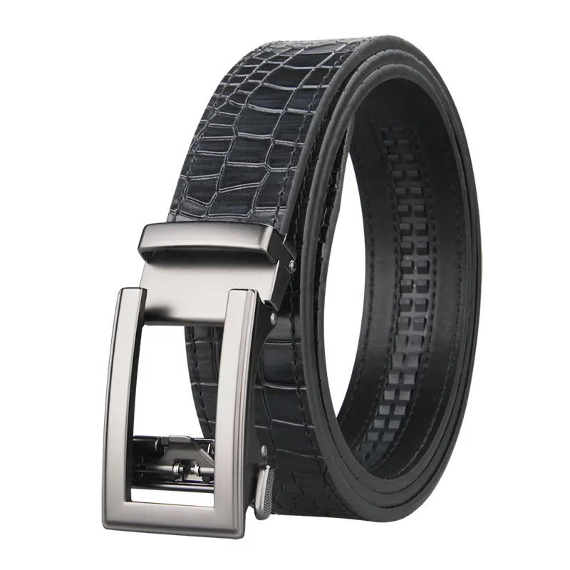 Men's Ratchet Dress Belt - Genuine Leather, Custom Fit (Fits Waist 26" To 54")