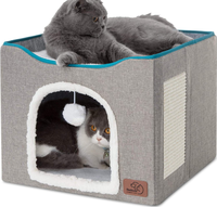Meilleures ventes : Maisonnette pour animaux de compagnie avec fonction tabouret, Tabouret de rangement pliable d'intérieur, Lit pour chat et chien, Vente en gros directe usine