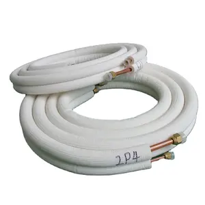 Bianco Pre isolato condizionatore d'aria di refrigerazione coppia di rame tubo di isolamento C1220 rame tubo collegato