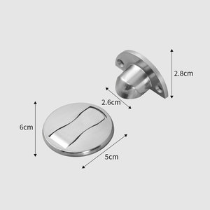 Zinc Alloy Floor Mount <b>Door</b> <b>Catch</b> Brushed Finish Minimalist Design Easy Installation <b>Door</b> Stopper - Product Image 2