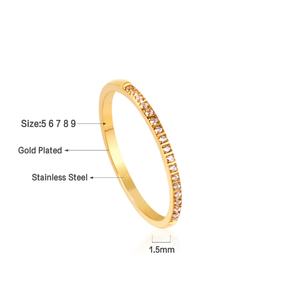 Anillo Personalizado de Circonita Cúbica Chapado en Oro con Diseño Nuevo de 2021 para Mujer, Anillos de Pareja Recién Llegados en 2021 - Product Image 2