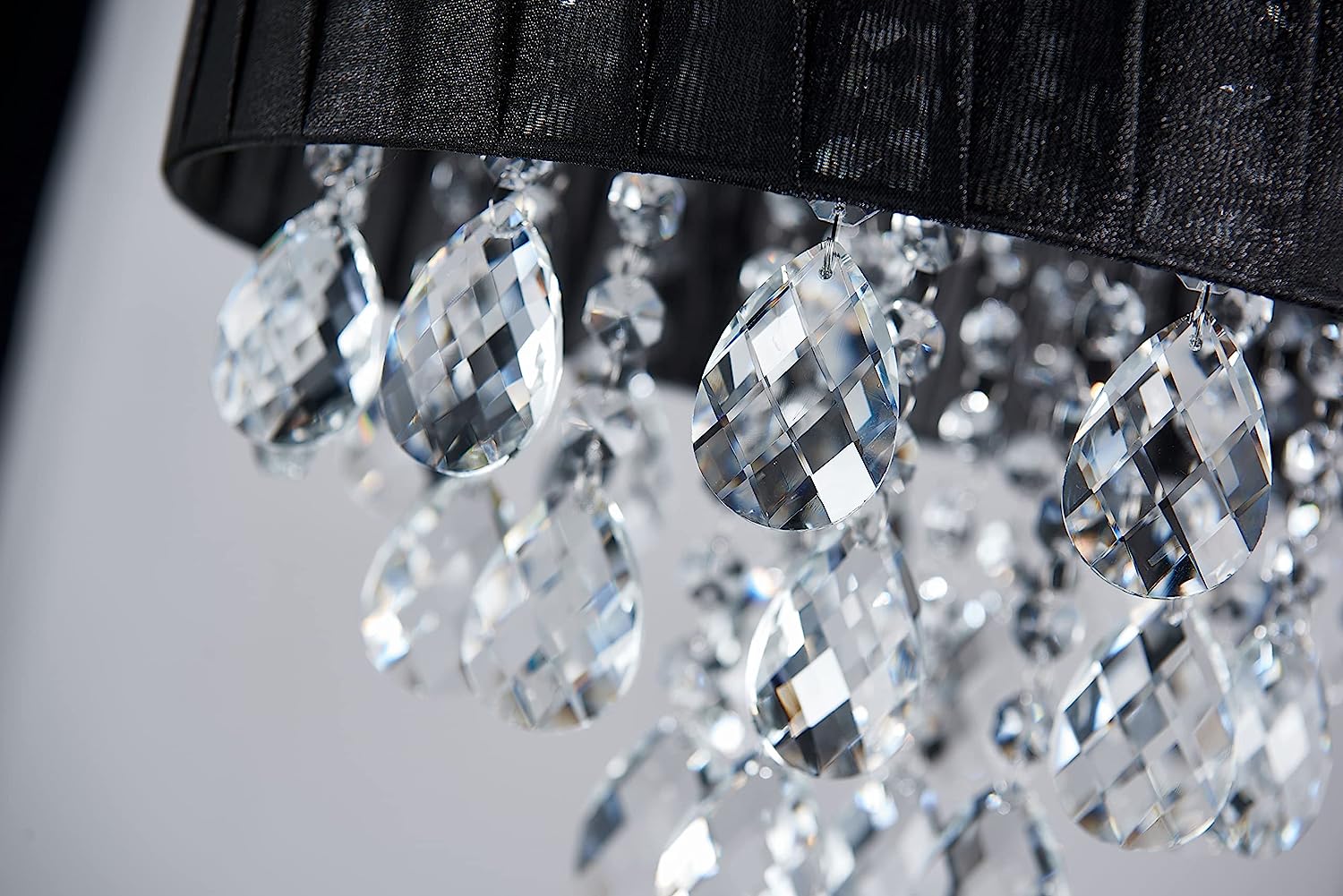 Dsrgwe Plafonnier Luminaire Lustre En Cristal Moderne Semi-encastré