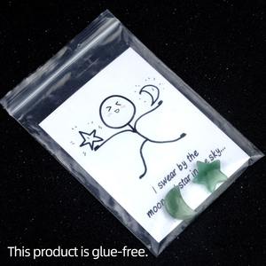 Tarjeta de curación Crystal Worry Stones Moon Shaped Star Witch Gemstone Pulido Pocket Palm Stones para DIY Meditación Equilibrio Decoración - Product Image 1