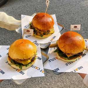 Custom Eco-Friendly Food Grade PE Coated Greaseproof Disposable <b>Paper</b> Sheets for Sandwich Burger <b>Wrapping</b> - Product Image 1