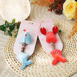 Jouets pour chats en peluche, bâtonnets en bois pour taquiner, friandises à mâcher pour animaux de compagnie d'intérieur, pour chatons, pour le nettoyage des dents et le plaisir - Product Image 4
