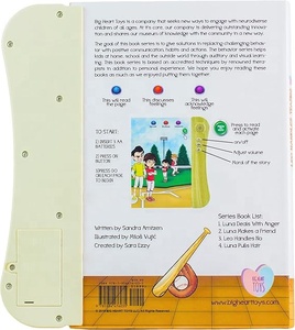 Livre sonore interactif pour l'apprentissage des compétences sociales préscolaires, livre d'histoires audio avec boutons pour enfants, formation à la cognition émotionnelle - Product Image 4