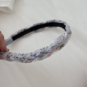 Serre-tête élégant en cristal tressé avec perles, couleurs personnalisables, style européen et américain, accessoires capillaires raffinés pour femmes, mariage - Product Image 6