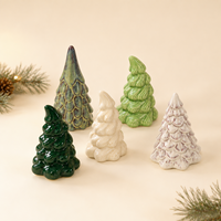 Moderner Keramik Mittelgroßer Stehender Fichten-Weihnachtsbaum Maßgefertigte Tischdekoration Umweltfreundlich Hochwertig Realistisch