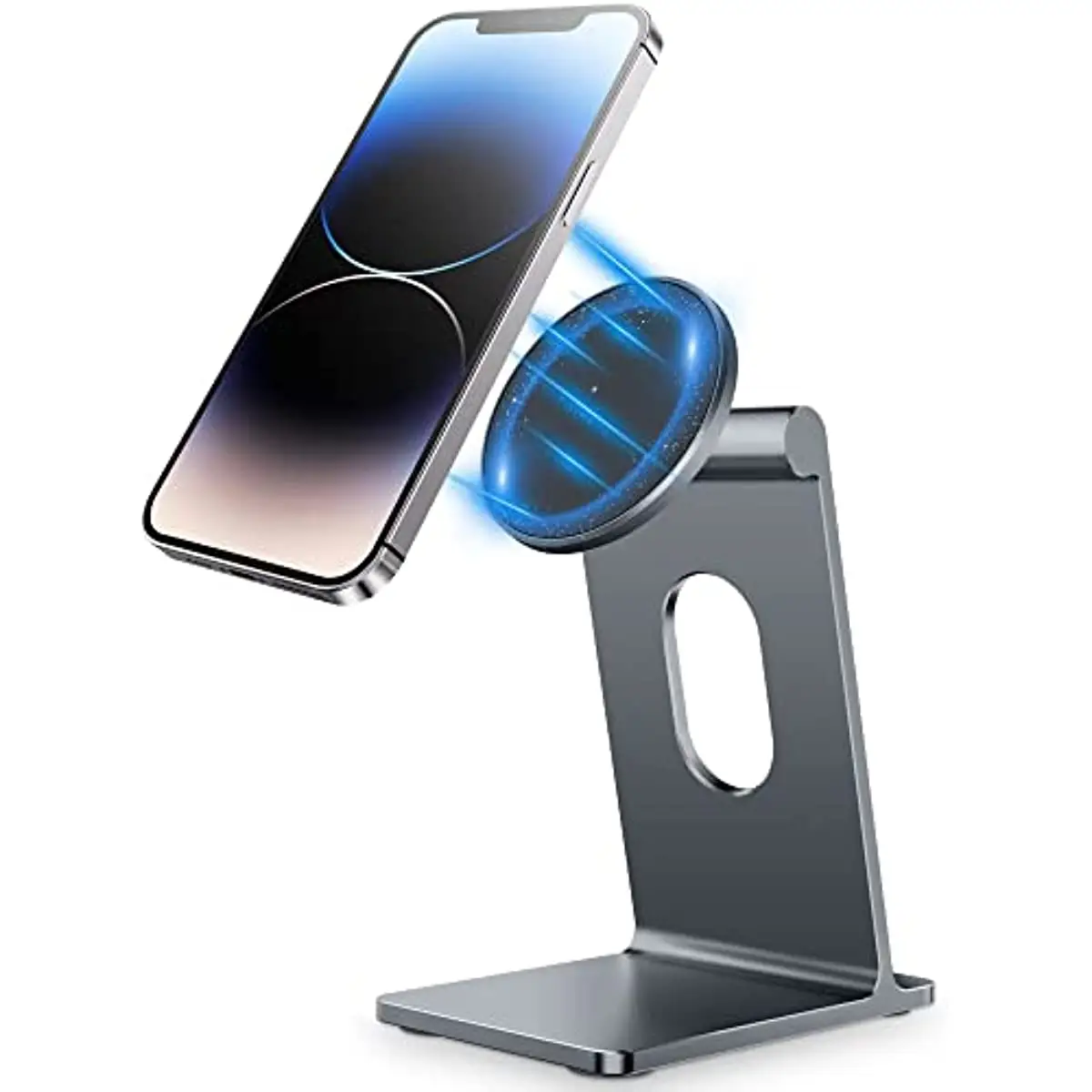 Desktop Magnetic Phone Stand Holder 360 Degree Adjustable Aluminum Cell Phone Stand For iPhone 14 13 12 Pro Max Mini For iPad