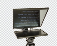 Layar Monitor Lipat 20 Inci HD dengan Fitur Pembalikan Otomatis, Kontroler Nirkabel, Kamera, Teleprompter, Termasuk Pedal Kaki