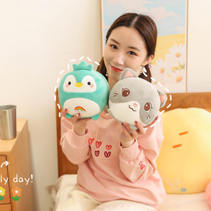 Unisex 2-in-1 Office Nap Kopfkissen Multifunktion ales Cartoon Plüsch tier mit PP Baumwolle Augen maske Mini Throw für Kinder Großhandel - Product Image 5