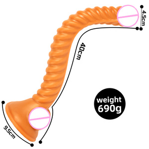 Nuevo Juguete Sexual para Adultos, Dildo Realista de Tubo Largo, Hecho de Silicona, PVC, ABS, con Extremo para Anál - Product Image 6