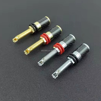 Konektor Audio HiFi Logam Berlapis Emas ABCCABLS, Terminal Colokan Pisang/Spade Fork untuk Amplifier dan Kabinet Speaker
