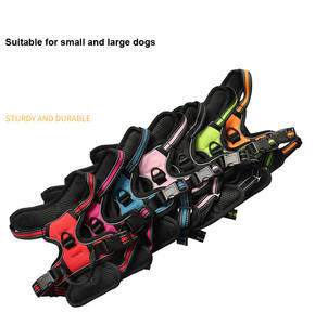 Harnes hewan peliharaan dapat diatur reflektif antilembap jaring berbantalan rompi <span class=keywords><strong>Harness</strong></span> anjing tanpa tarik pengekang anjing untuk anjing kecil besar - Product Image 5