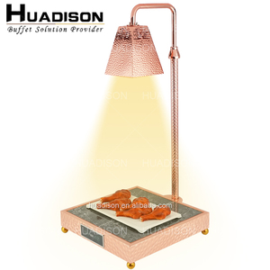 Equipo de hotel Huadison, lámpara de calor martillada, calentador de alimentos, lámpara de calor de un solo cabezal de acero inoxidable para alimentos - Product Image 4