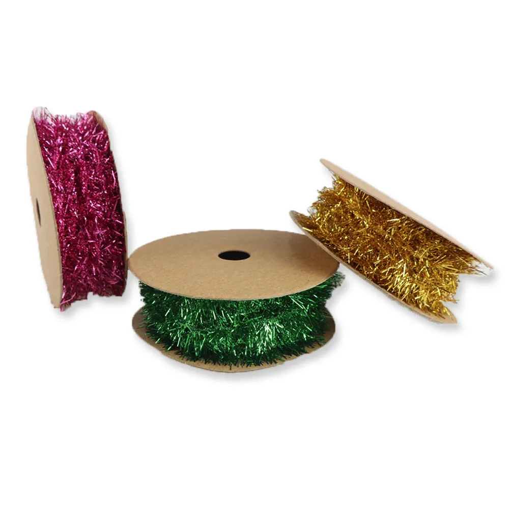 Elsas 3m guirlanda de cordão de decoração, corda de decoração corda colorida com fio fita de glitter fita de decoração de natal