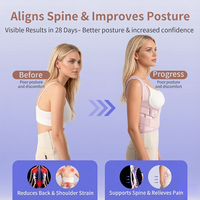 Correcteur de posture intelligent réglable sur mesure en gros, confortable et respirant, en Spandex et Nylon, pour soutien lombaire du dos