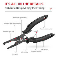 Pince de pêche multifonctionnelle 7 pouces en acier inoxydable 3CR13 avec poignée en plastique ABS, modèle FG-1032B, origine Guangdong, ciseaux, outil de dégarnissage, coupe-ligne