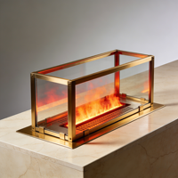 Cheminée à éthanol sans fumée ni odeur, avec flamme dynamique réaliste, pour la décoration de la salle familiale, des suites d'hôtel et un environnement intérieur sain