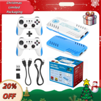 Edisi Terbatas Natal X10 Pro Game Stick 128GB 4K HD Konsol Video Game Retro, 2 Pemain 2.4G Pengontrol Game Nirkabel