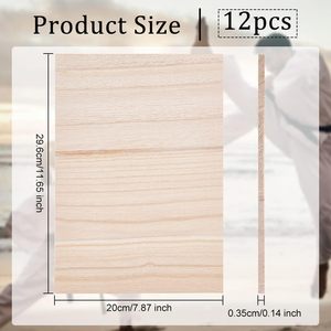 MOONA - Juego de 12 Tablas de <span class=keywords><strong>Madera</strong></span> de Paulownia Rectangulares para Karate y Taekwondo, 3.5 mm de Grosor, 11.7x7.9 Pulgadas, Color <span class=keywords><strong>Madera</strong></span> Natural - Product Image 2